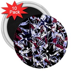 Decorative Abstract Floral Desing 3  Magnets (10 Pack) 