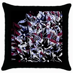 Decorative Abstract Floral Desing Throw Pillow Case (black)