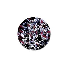 Decorative Abstract Floral Desing Golf Ball Marker