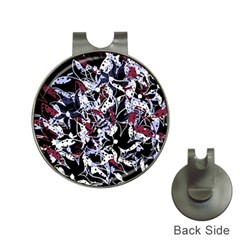 Decorative Abstract Floral Desing Hat Clips With Golf Markers