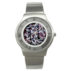 Decorative Abstract Floral Desing Stainless Steel Watch