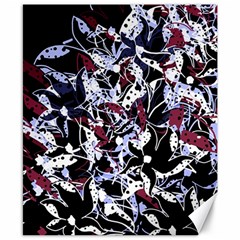 Decorative Abstract Floral Desing Canvas 8  X 10 