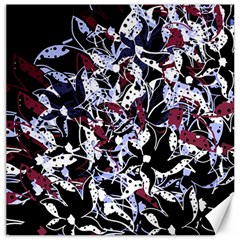 Decorative Abstract Floral Desing Canvas 16  X 16  