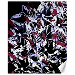 Decorative Abstract Floral Desing Canvas 16  X 20  