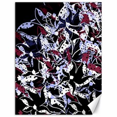 Decorative Abstract Floral Desing Canvas 18  X 24  