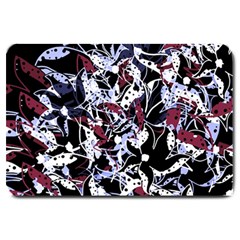 Decorative Abstract Floral Desing Large Doormat  by Valentinaart