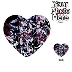 Decorative Abstract Floral Desing Multi-purpose Cards (heart) 