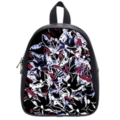 Decorative Abstract Floral Desing School Bags (small)  by Valentinaart