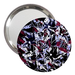 Decorative Abstract Floral Desing 3  Handbag Mirrors