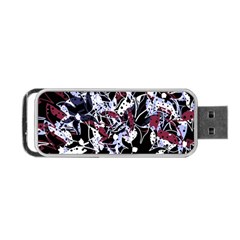 Decorative Abstract Floral Desing Portable Usb Flash (one Side) by Valentinaart