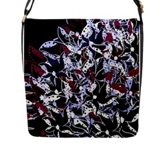 Decorative Abstract Floral Desing Flap Messenger Bag (l)  by Valentinaart