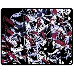 Decorative Abstract Floral Desing Double Sided Fleece Blanket (medium) 