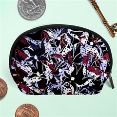 Decorative Abstract Floral Desing Accessory Pouches (large)  by Valentinaart