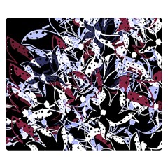 Decorative Abstract Floral Desing Double Sided Flano Blanket (small) 