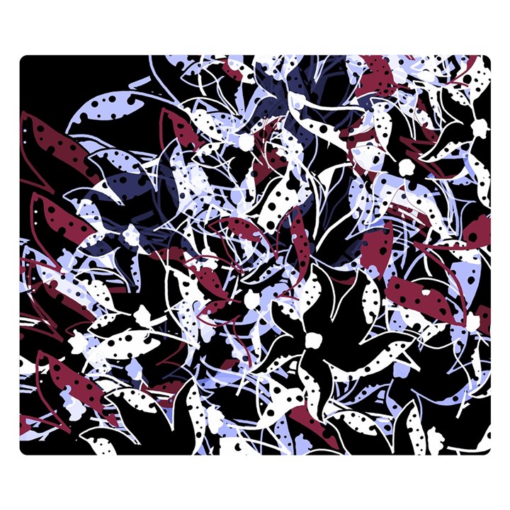 Decorative abstract floral desing Double Sided Flano Blanket (Small) 