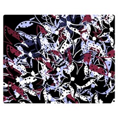 Decorative Abstract Floral Desing Double Sided Flano Blanket (medium)  by Valentinaart