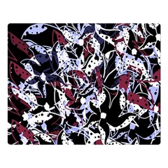 Decorative Abstract Floral Desing Double Sided Flano Blanket (large) 