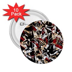 Abstract Floral Design 2 25  Buttons (10 Pack)  by Valentinaart