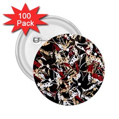 Abstract Floral Design 2 25  Buttons (100 Pack)  by Valentinaart