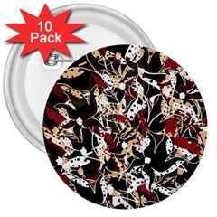 Abstract Floral Design 3  Buttons (10 Pack)  by Valentinaart