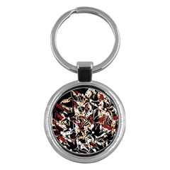 Abstract Floral Design Key Chains (round)  by Valentinaart