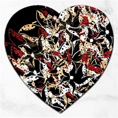 Abstract Floral Design Jigsaw Puzzle (heart)