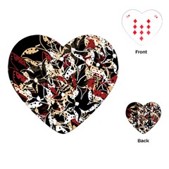 Abstract Floral Design Playing Cards (heart) 