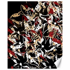 Abstract Floral Design Canvas 11  X 14  