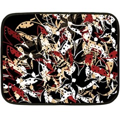 Abstract Floral Design Double Sided Fleece Blanket (mini) 