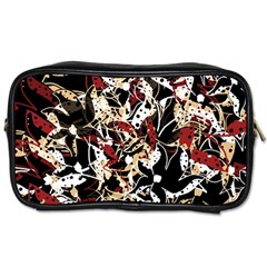 Abstract Floral Design Toiletries Bags