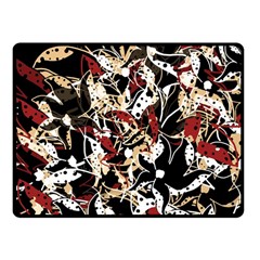 Abstract Floral Design Fleece Blanket (small)