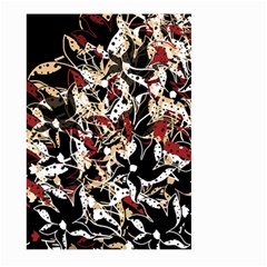 Abstract Floral Design Large Garden Flag (two Sides)