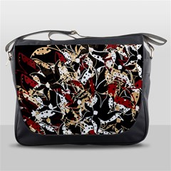 Abstract Floral Design Messenger Bags