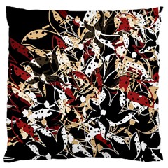 Abstract Floral Design Large Cushion Case (two Sides)