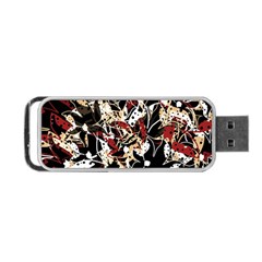 Abstract Floral Design Portable Usb Flash (two Sides)