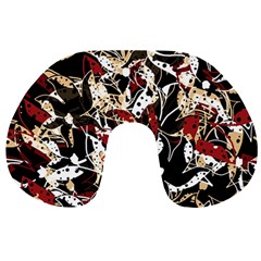 Abstract Floral Design Travel Neck Pillows