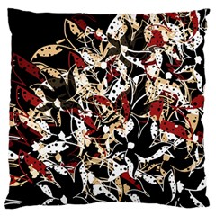 Abstract Floral Design Standard Flano Cushion Case (one Side)