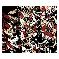 Abstract Floral Design Double Sided Flano Blanket (small) 