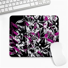 Purple Abstract Flowers Large Mousepads by Valentinaart