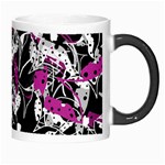 Purple abstract flowers Morph Mugs Right