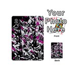 Purple abstract flowers Playing Cards 54 (Mini)  Front - Spade2