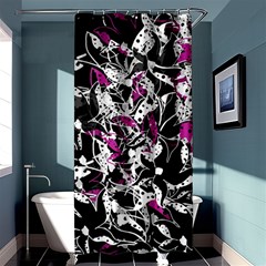 Purple Abstract Flowers Shower Curtain 36  X 72  (stall)  by Valentinaart