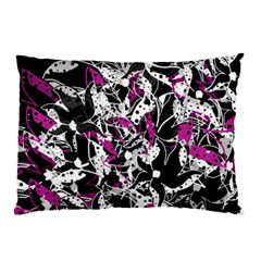 Purple Abstract Flowers Pillow Case (two Sides)