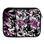 Purple abstract flowers Apple iPad 2/3/4 Zipper Cases Front