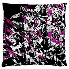 Purple Abstract Flowers Standard Flano Cushion Case (one Side)