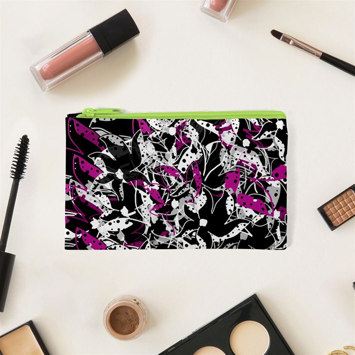 Purple abstract flowers Cosmetic Bag (XS)