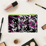 Purple abstract flowers Cosmetic Bag (XS) Back