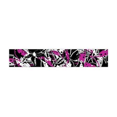 Purple Abstract Flowers Flano Scarf (mini)