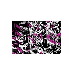 Purple Abstract Flowers Satin Wrap