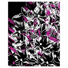 Purple Abstract Flowers Drawstring Bag (small)